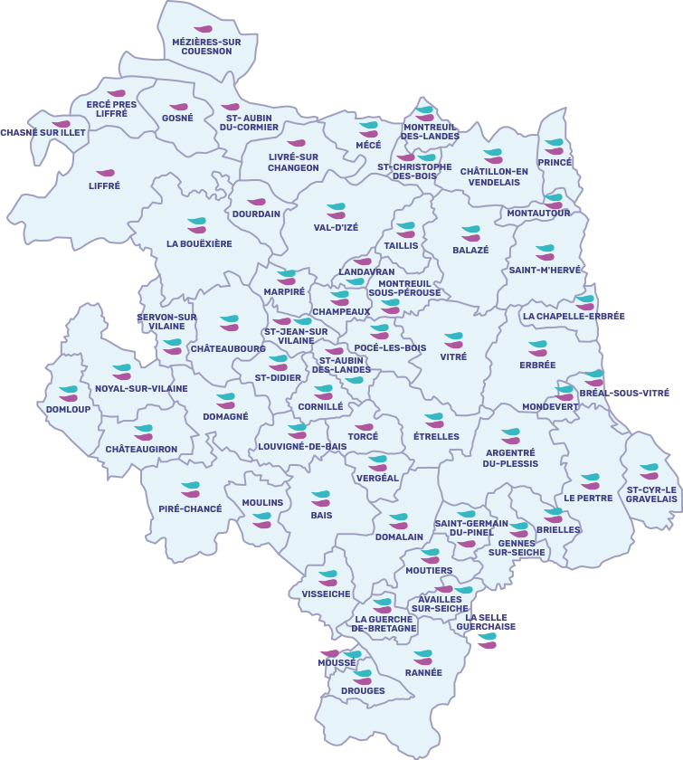 Les compétences Production et Distribution d'eau potable sur les 61 communes